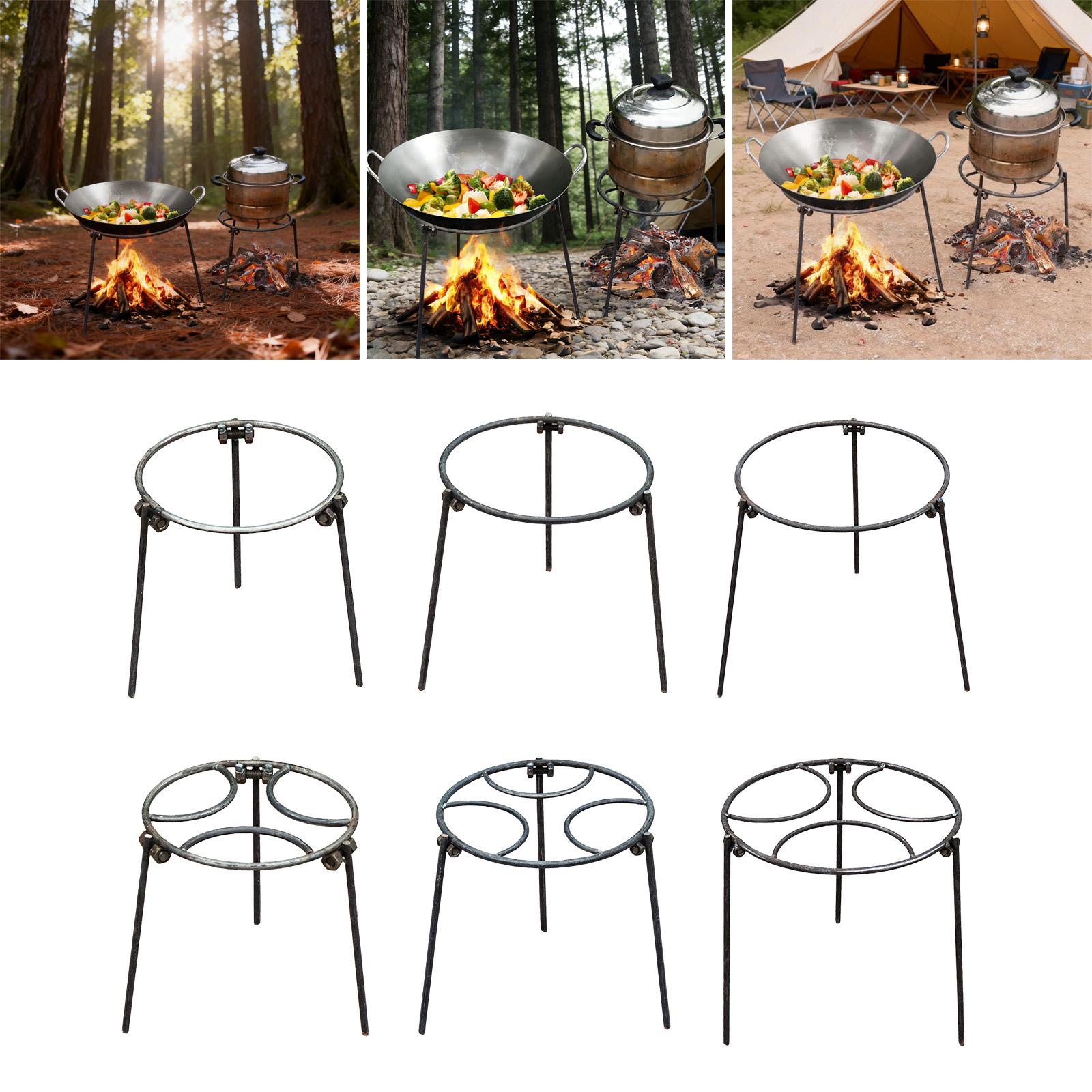 Camping Cooking Griddle - Campfire Tripod,Dutch Oven Multipurpose Woks Holder,Open