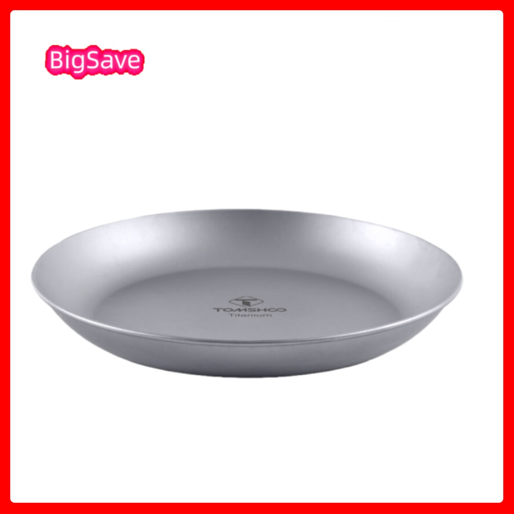 Camping Cooking Equipment - Portable Titanium Round Camping Plate Outdoor