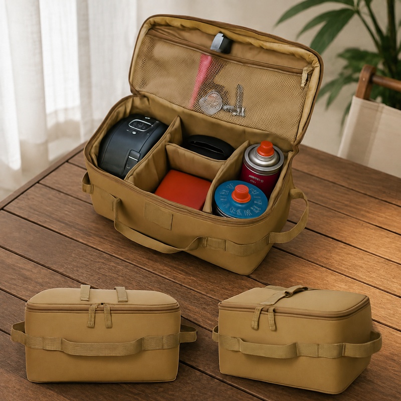 Camping Cooking Equipment - Durable Camping Storage Tote with Ground
