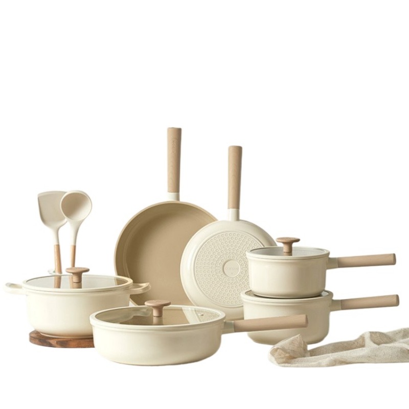 Camping Cooking Kitchen Set - Geling Chinese Cheap White Titanium Ceramic