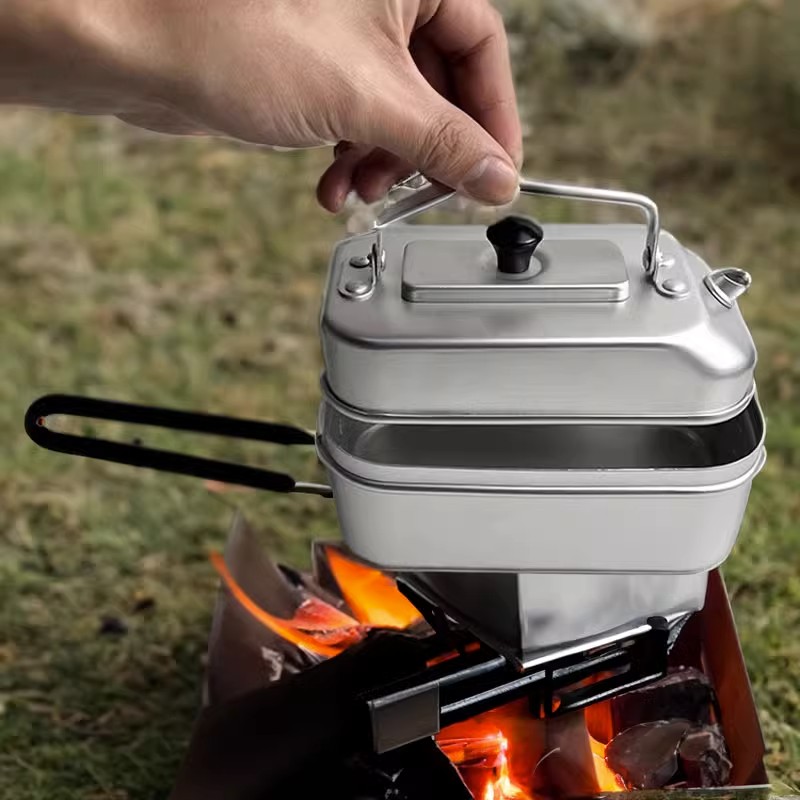 Camping Cooking Kits - Ultralight Portable Picnic Camping Tourist Kettle