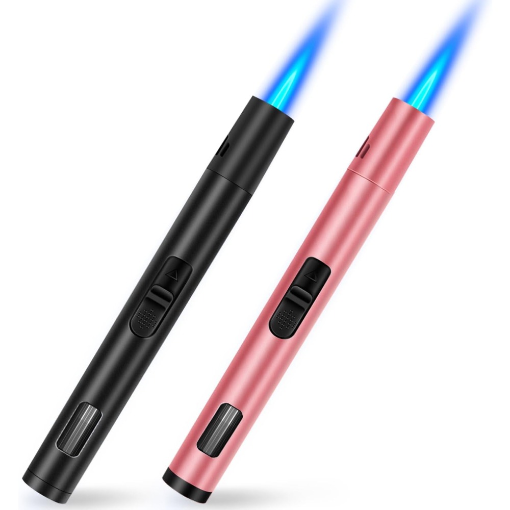 Camping Cooking Torch - 2 Pack Refillable Windproof Torch Lighters,