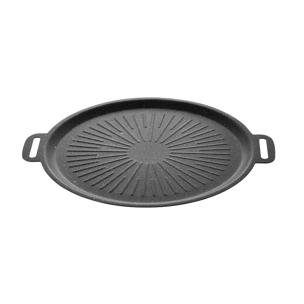 Camping Cooking Without Gas - 28cm Maifan Stone Grill Pan Physical