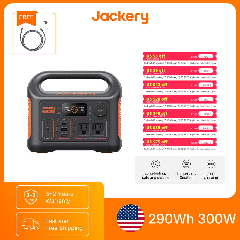 Camping Cooking Utensils Kit - Jackery Portable Power Station Explorer 300New