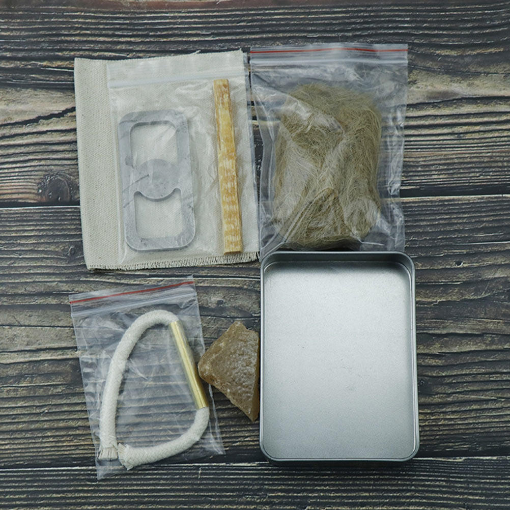 Camping Cooking Utensils Kit - 1 Set Fire Starter Rope Camping