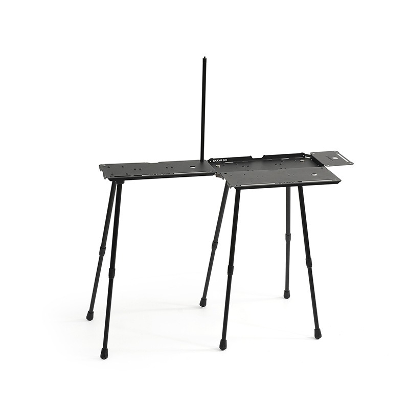 Camping Cooking Table With Storage - Folding Camping Table with Light Stand