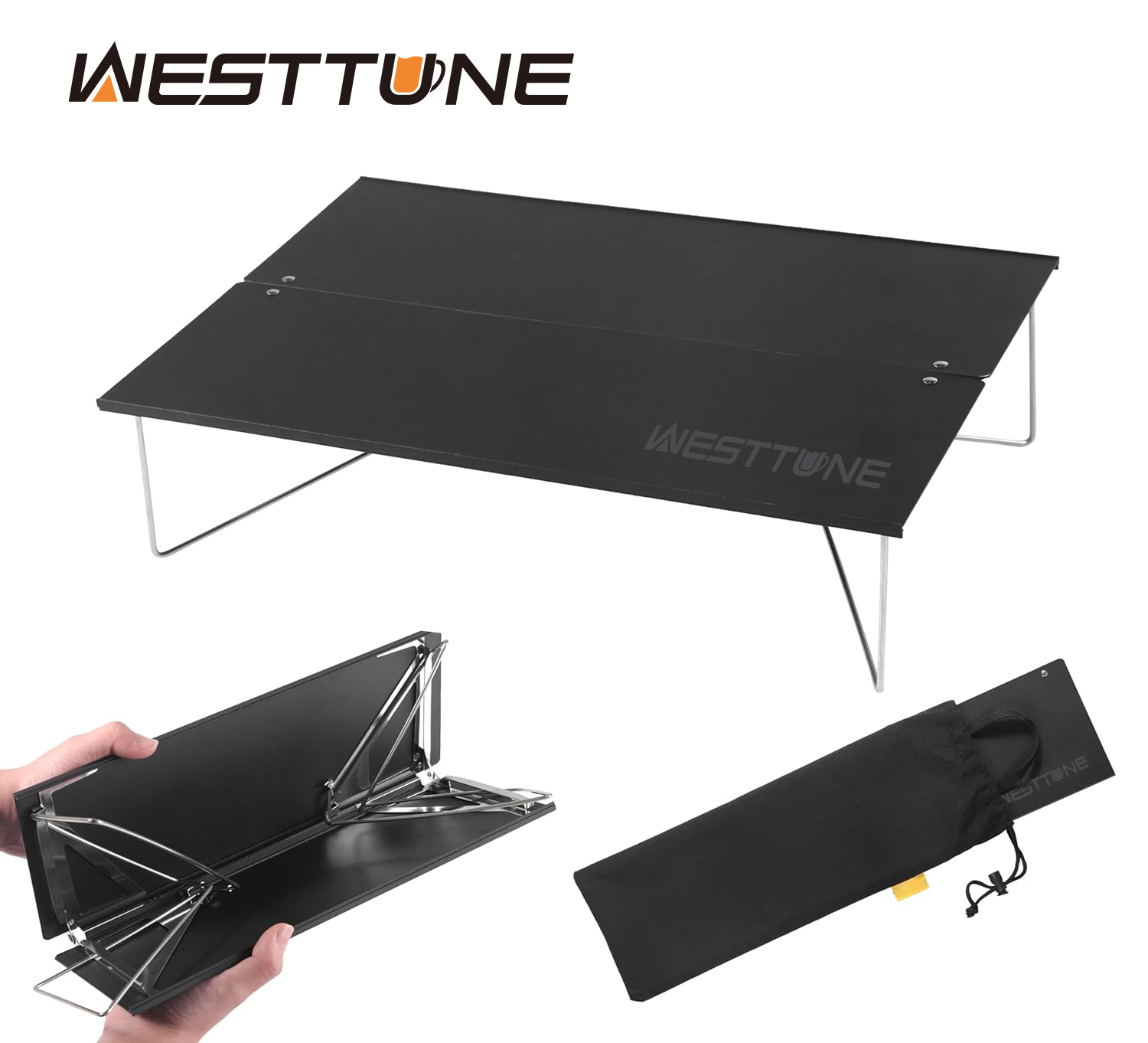 Camping Cooking Table - WESTTUNE Compact Mini Camping Table Portable