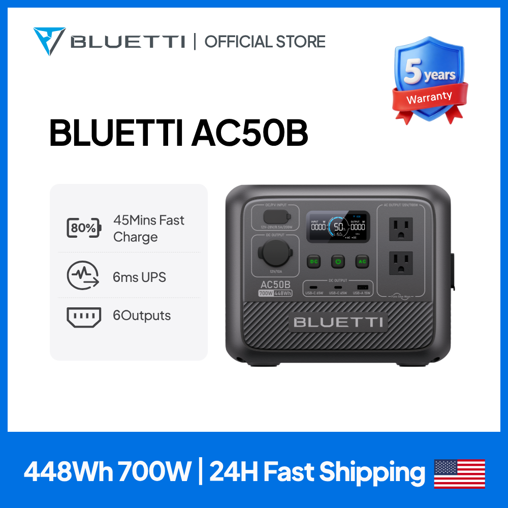 Camping Cooking Utensils Kit - BLUETTI AC50B Portable Power Station 700W