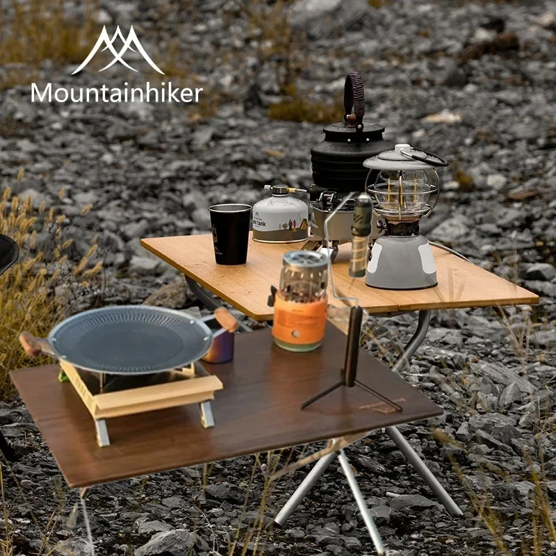 Camping Cooking Table - MOUNTAINHIKER Upgrade Portable Outdoor Camping Table,