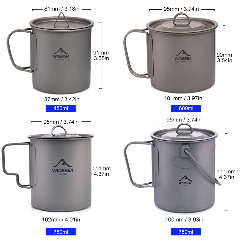 Widesea Camping Mug Titanium C - Camping Cooking Bundle recension och pris