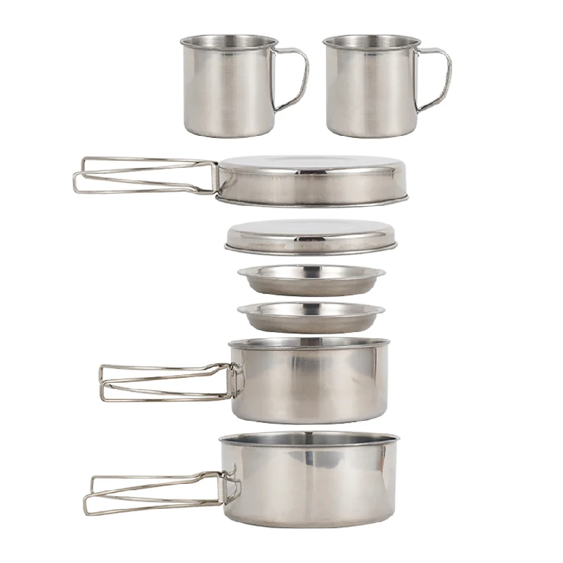 8pcs/Set Camping Cookware Mess - Camping Cooking Set Large recension och pris