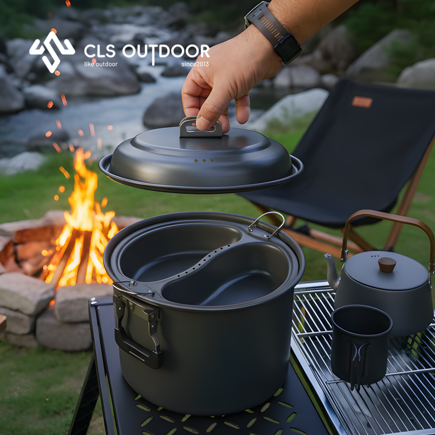 6.5L Large Capacity Mandarin D - Camping Cooking Set Large recension och pris
