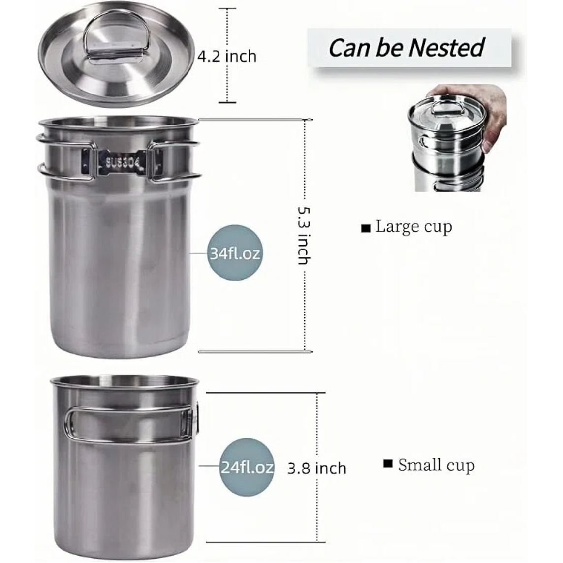 Foldable Camping Cups Mugs Cam - Camping Cooking Kits recension och pris