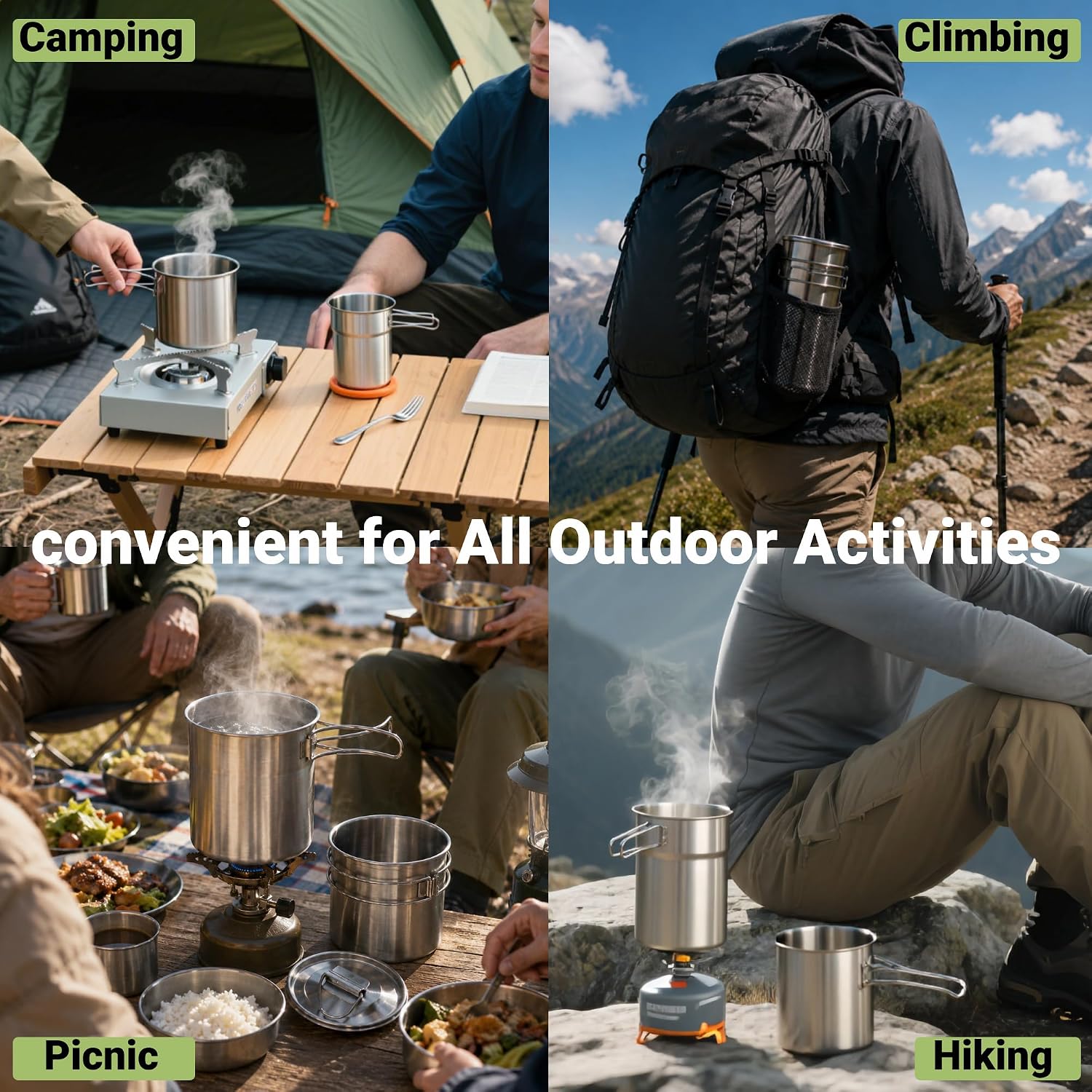 Foldable Camping Cups Mugs Cam - Camping Cooking Kits recension och pris