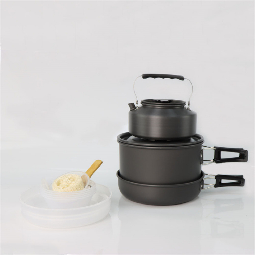 Lightweight Aluminum Alloy Out - Camping Cooking Set Large recension och pris