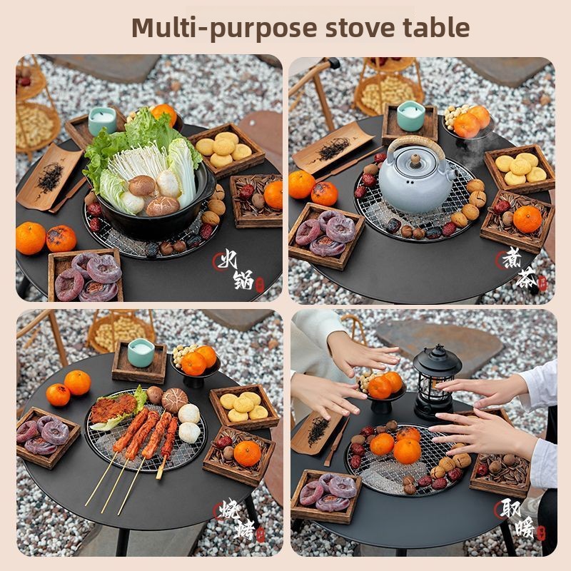 Indoor Outdoor BBQ Grill Set T - Camping Cooking Griddle recension och pris