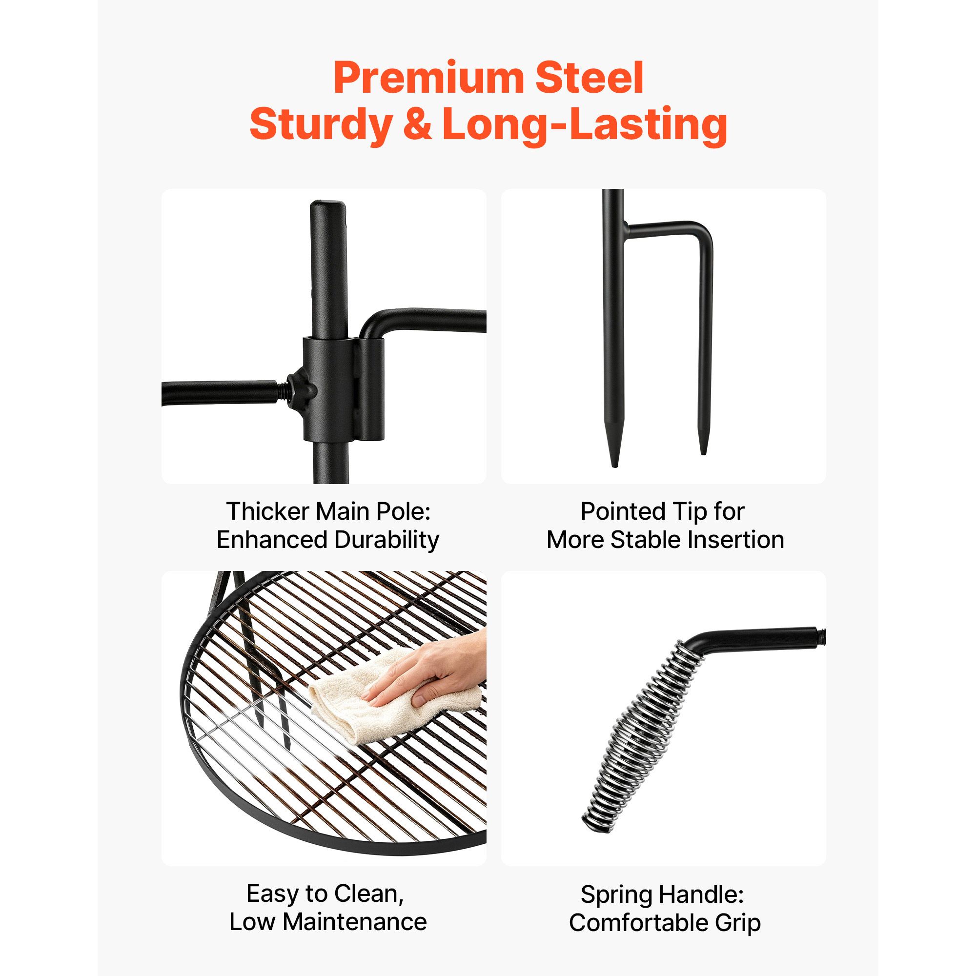 Heavy Duty Swivel Campfire Gri - Camping Cooking Over Fire recension och pris