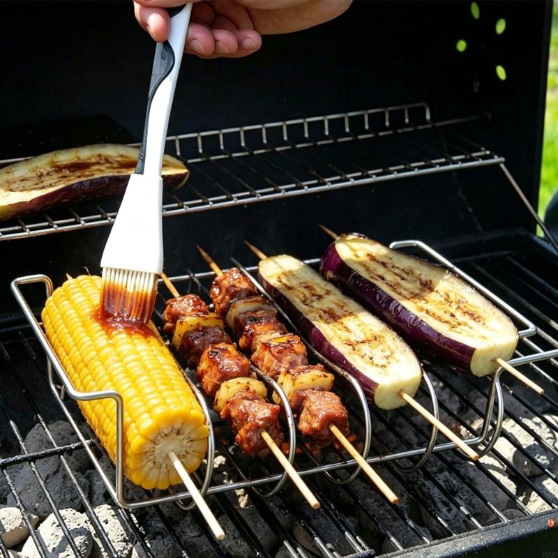 Stainless Steel Nonstick Grill - Camping Cooking Vegetables recension och pris