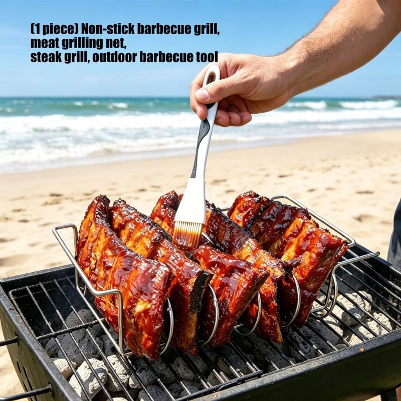 Stainless Steel Nonstick Grill - Camping Cooking Vegetables recension och pris