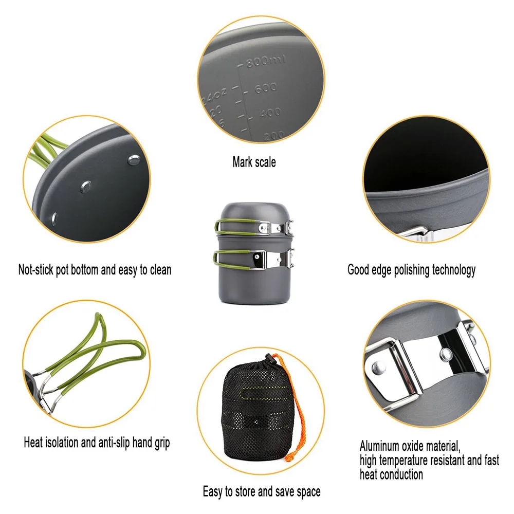 Camping Cookware Mess Kit Ultr - Camping Cooking Kitchen Set recension och pris