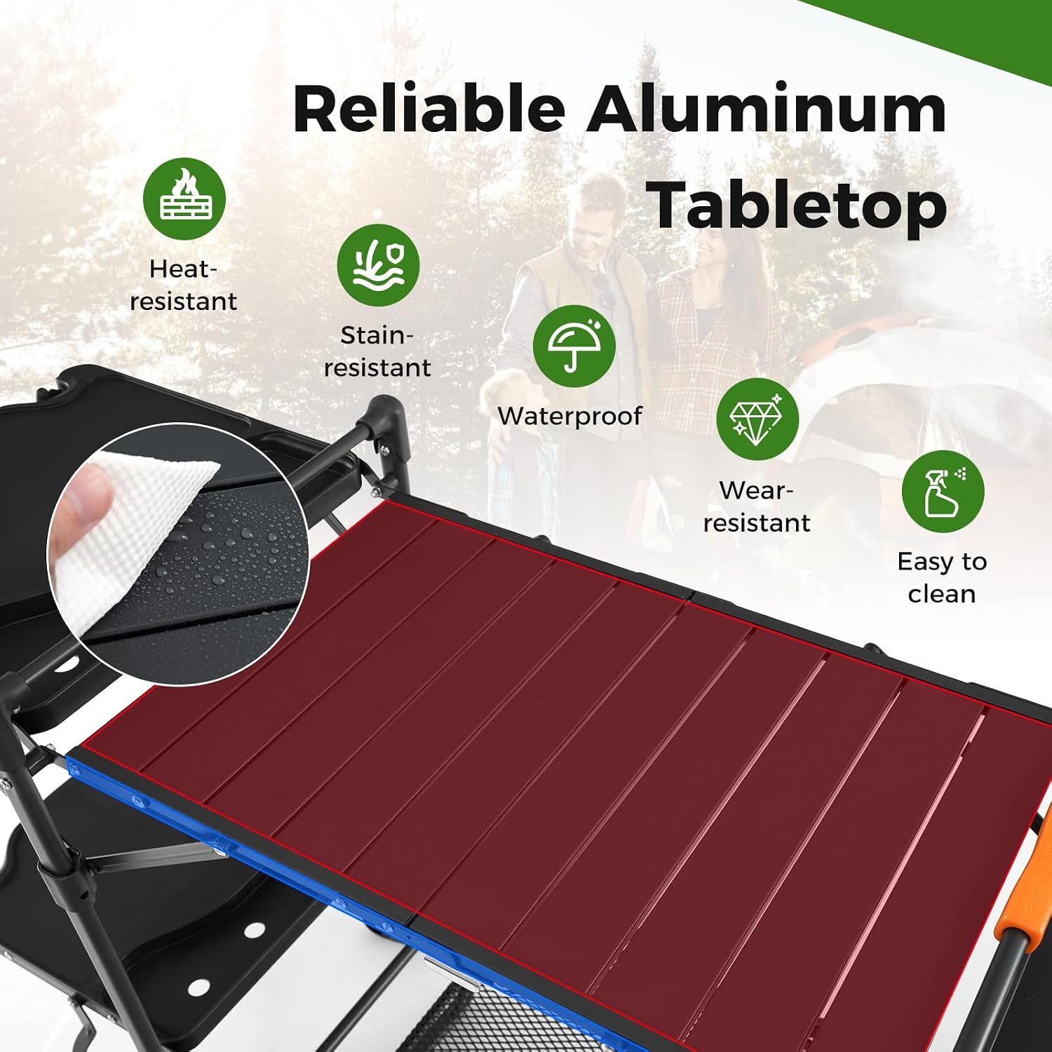 Portable Camp Cooking Table wi - Camping Cooking Table With Storage recension och pris