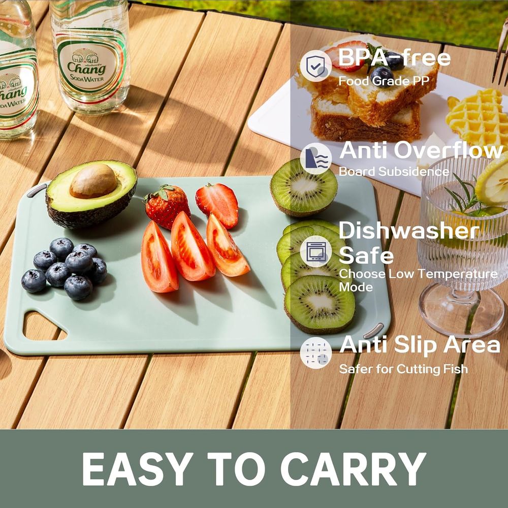 Plastic Cutting Board Set of 3 - Camping Cooking Set Large recension och pris