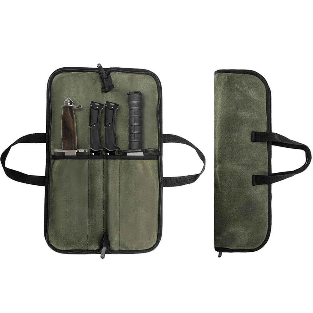 Waxed Canvas Knife Roll Bag Mu - Camping Cooking Equipment recension och pris