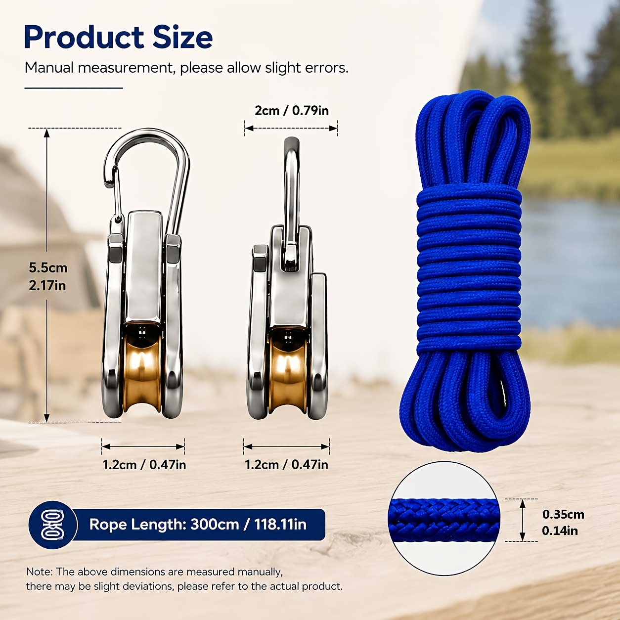 4/6/8pcs Rope Set with Roller  - Camping Cooking Utensils Kit recension och pris