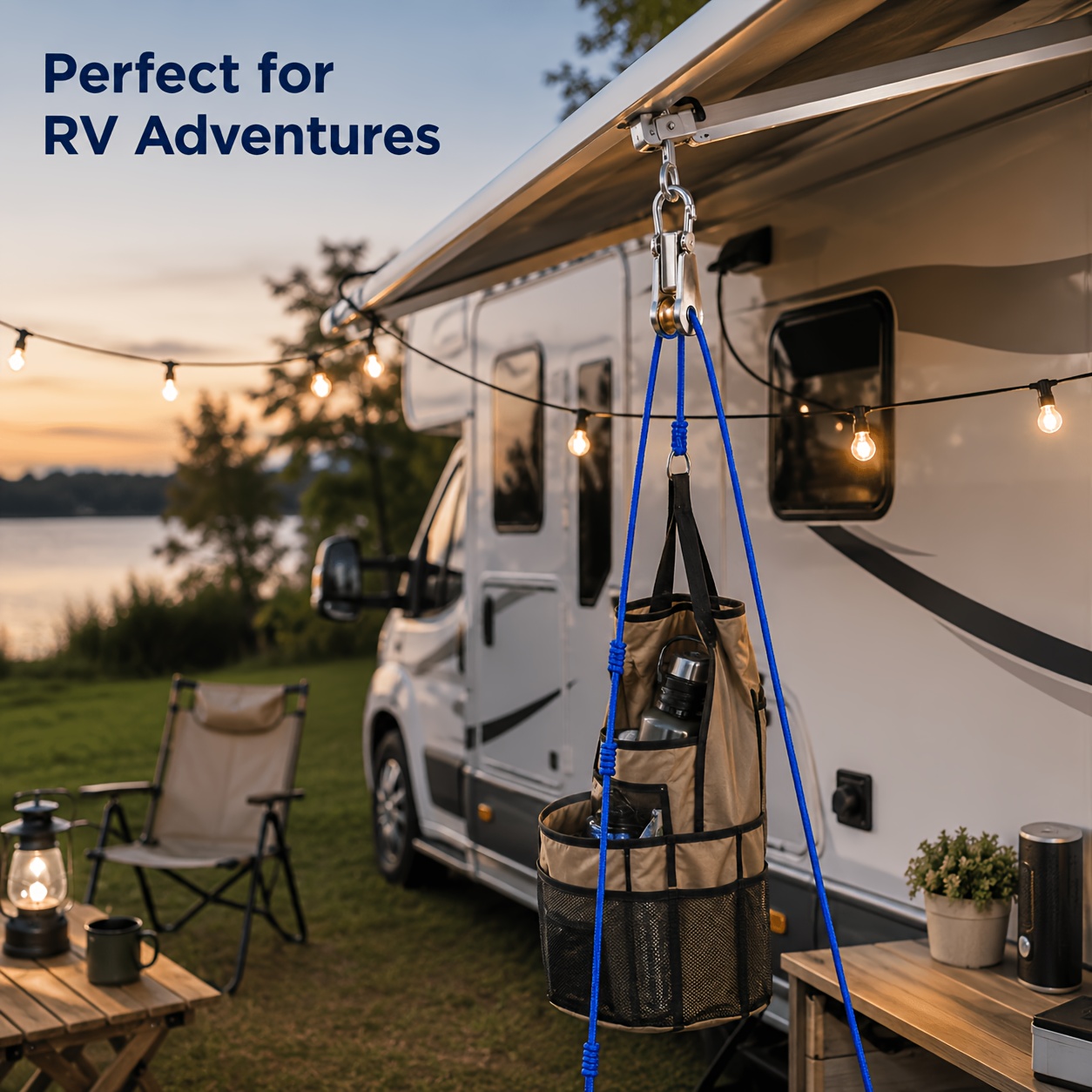 4/6/8pcs Rope Set with Roller  - Camping Cooking Utensils Kit recension och pris