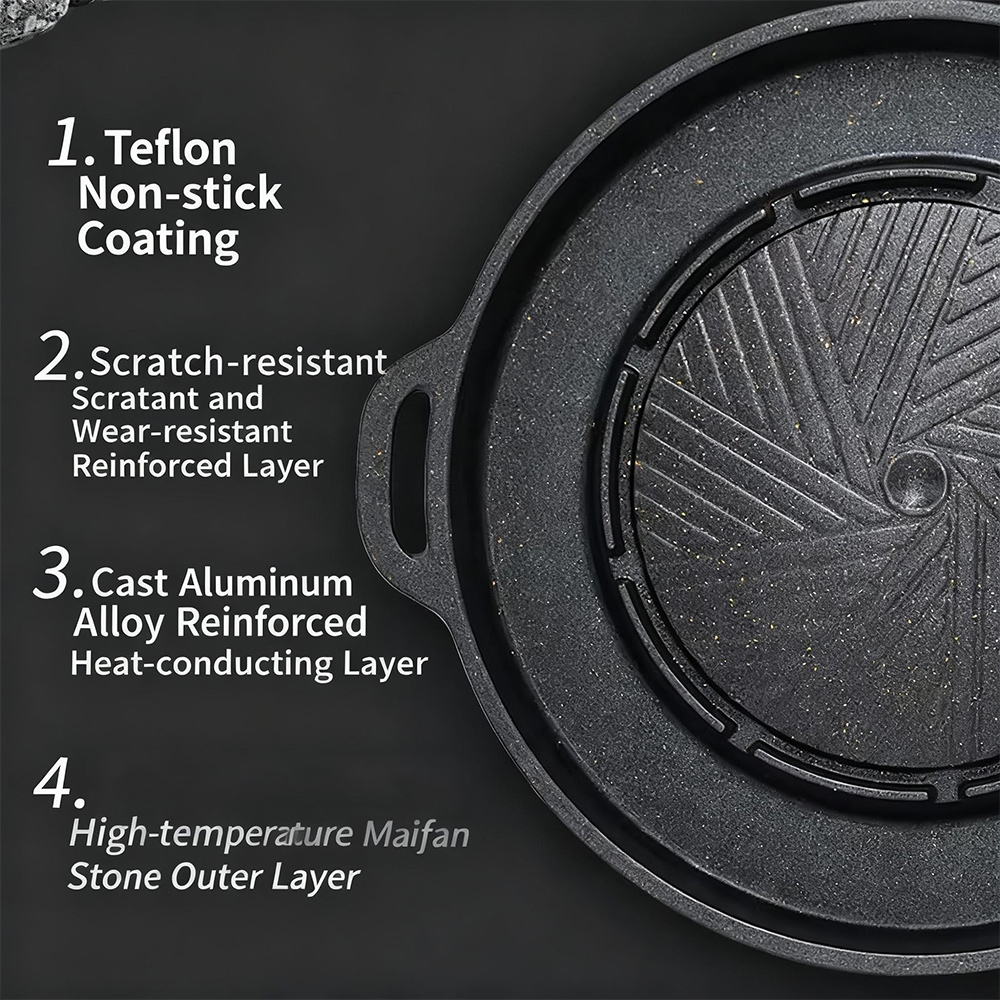 KOSUN Korean BBQ Grill Pan 2 i - Camping Cooking Appliances recension och pris
