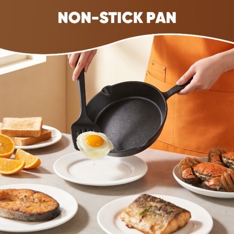 3PCS Cast Iron Skillet Set 6/8 - Camping Cooking Without Gas recension och pris