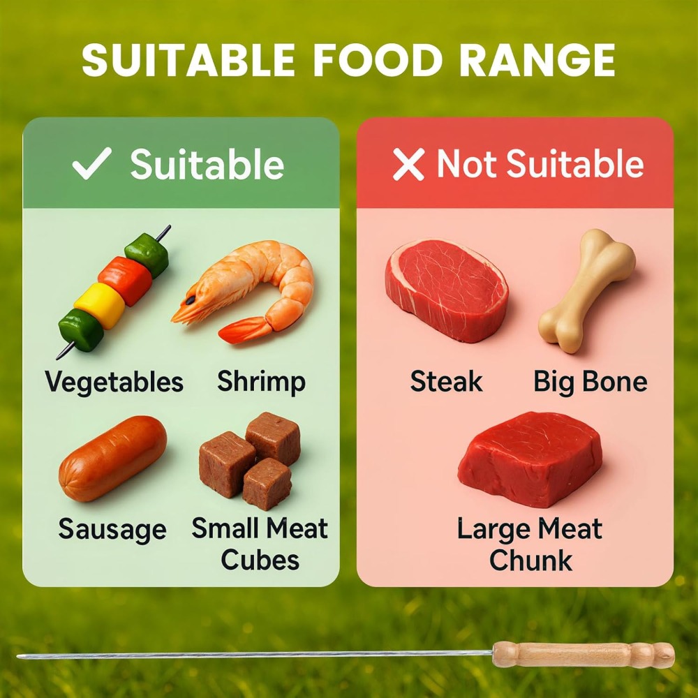 Reusable BBQ Skewers for Grill - Camping Cooking Vegetables recension och pris