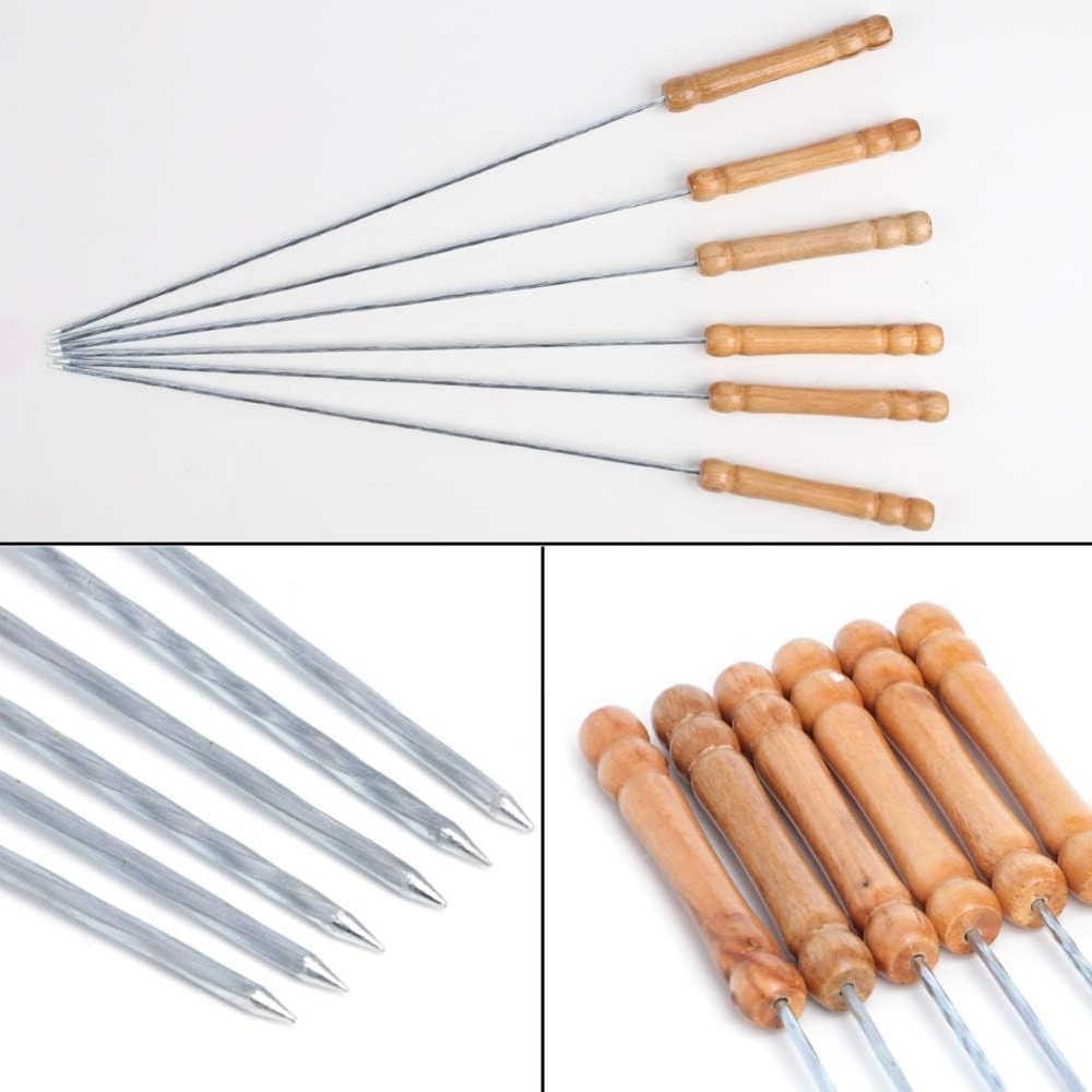 Reusable BBQ Skewers for Grill - Camping Cooking Vegetables recension och pris