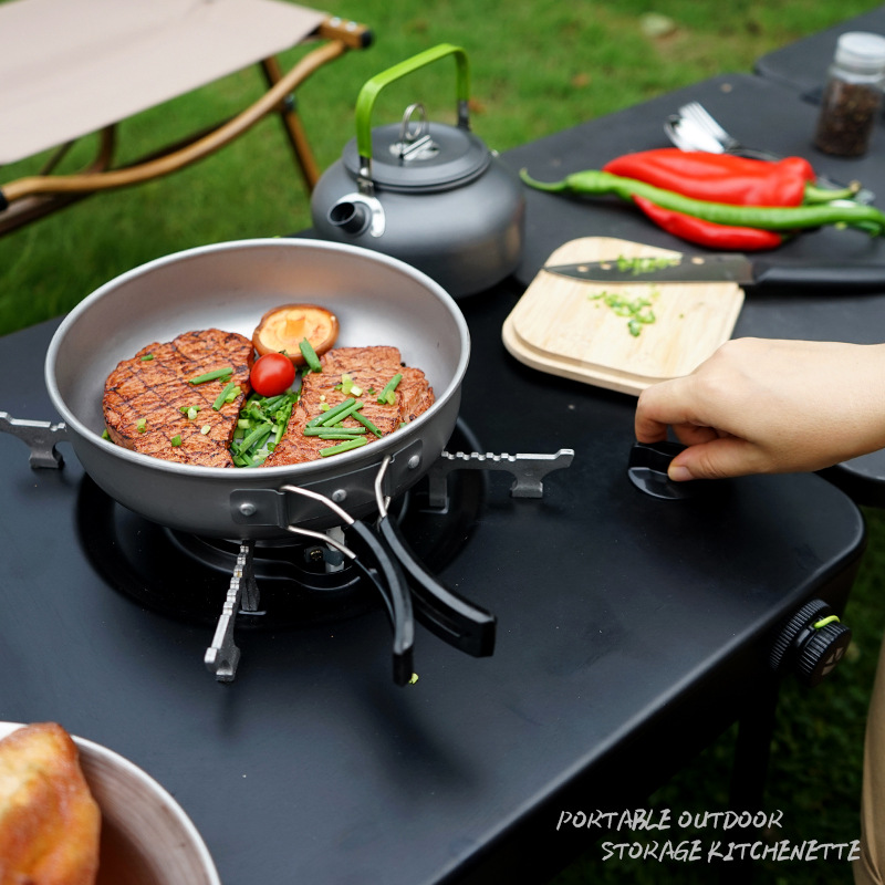 Portable Mobile Camping Kitche - Camping Cooking Table With Storage recension och pris