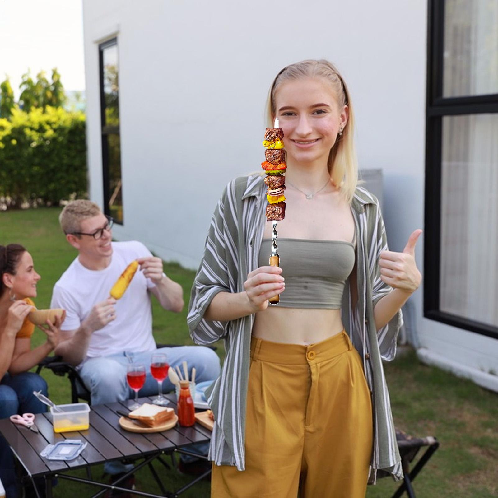 Metal Grilling Skewers Grillin - Camping Cooking Vegetables recension och pris