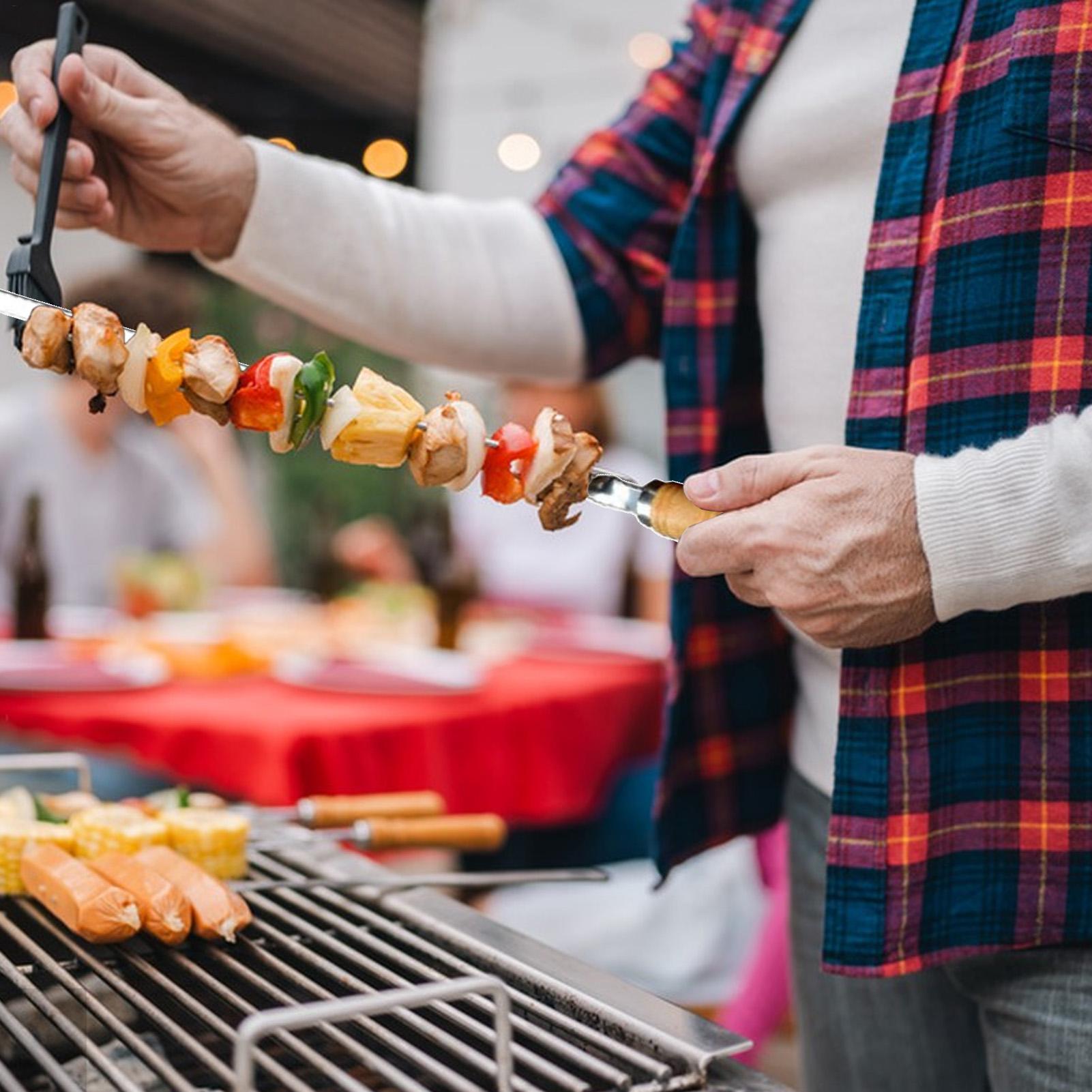 Metal Grilling Skewers Grillin - Camping Cooking Vegetables recension och pris