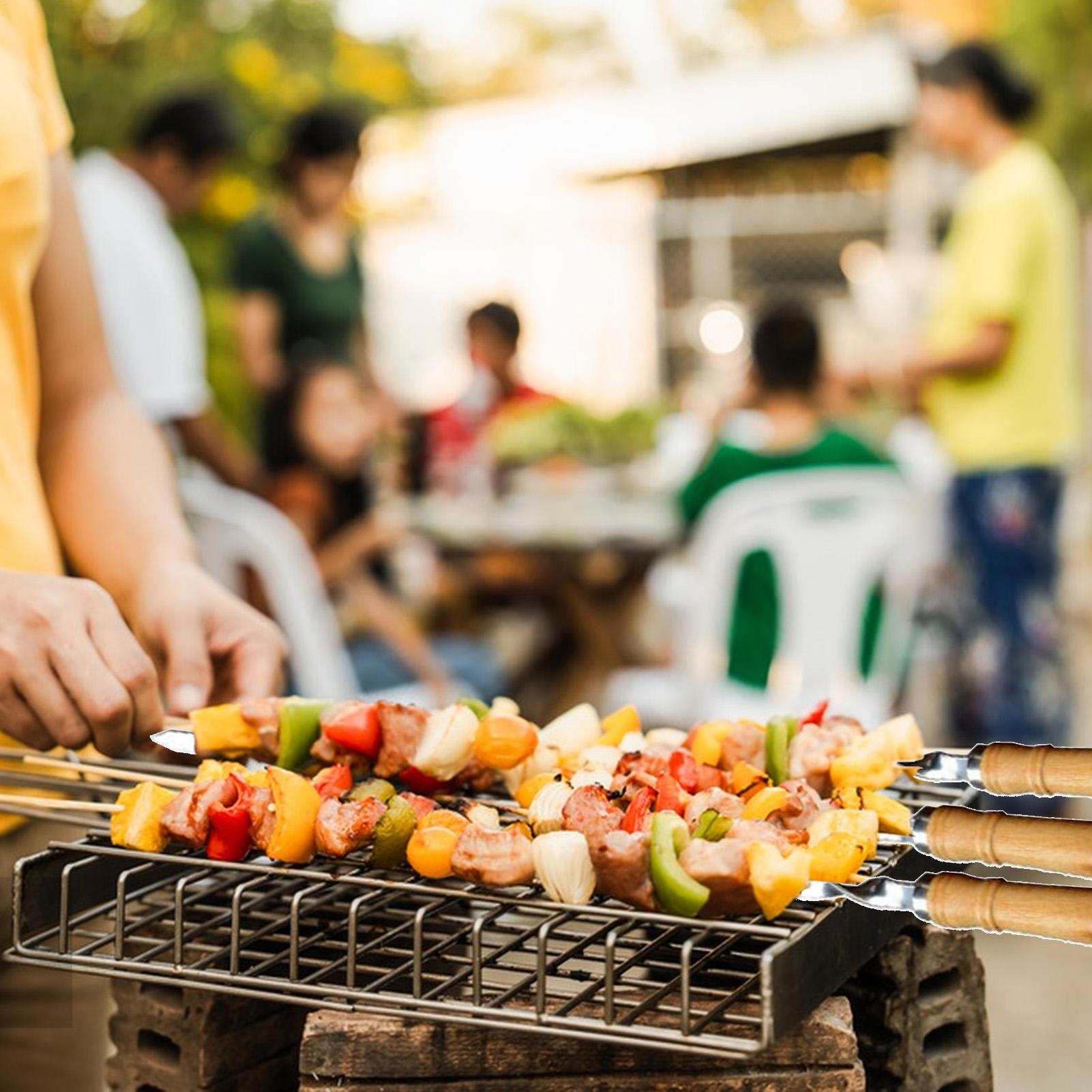 Metal Grilling Skewers Grillin - Camping Cooking Vegetables recension och pris