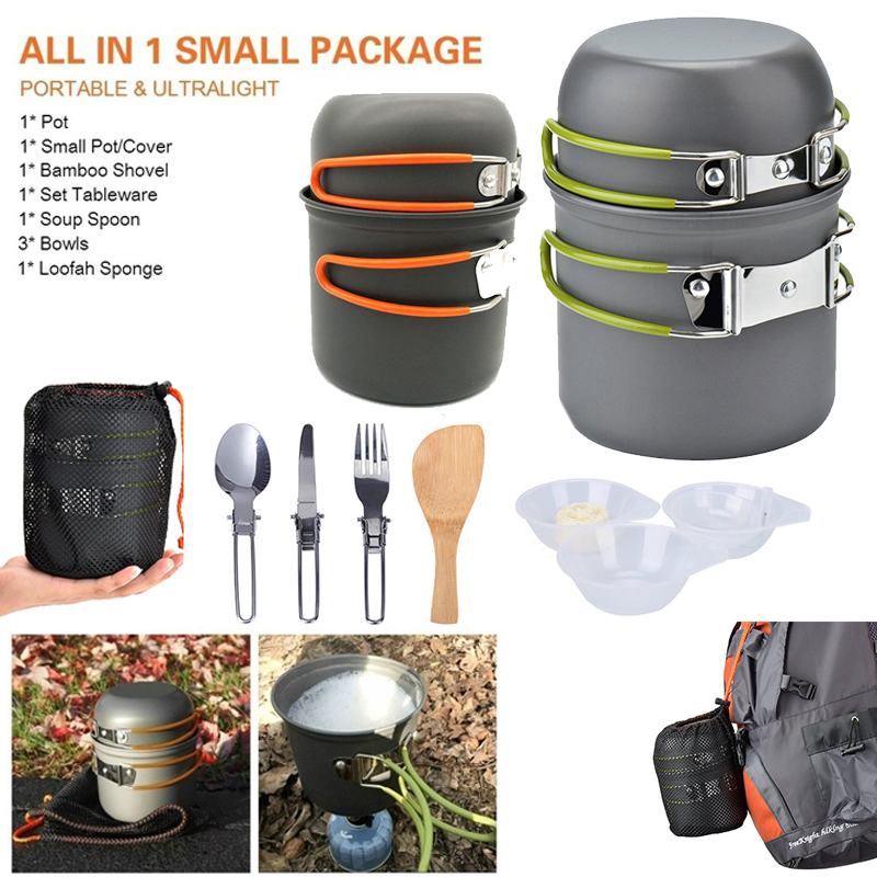 New Camping Pot  Portable Outd - Camping Cooking Kitchen Set recension och pris