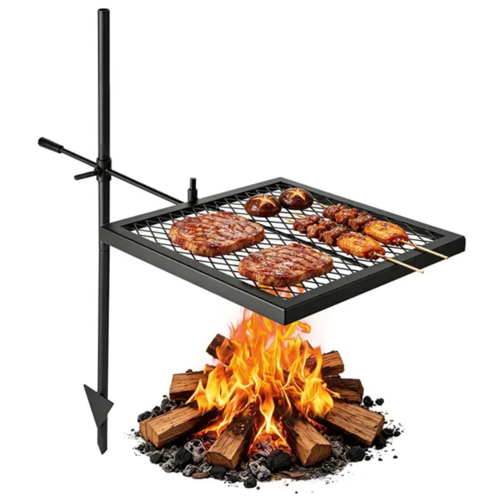 Heavy Duty Swivel Campfire Gri - Camping Cooking Over Fire recension och pris
