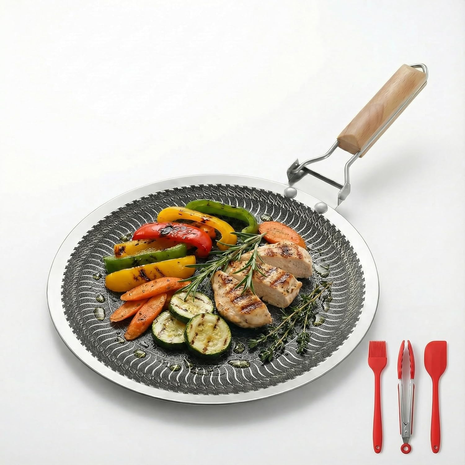 34/38cm Round Stainless Steel  - Camping Cooking Without Gas recension och pris