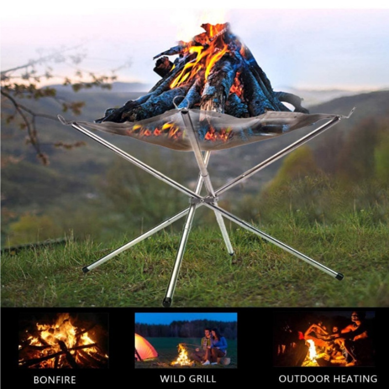 Outdoor BBQ Bonfire Rack Porta - Camping Cooking Griddle recension och pris