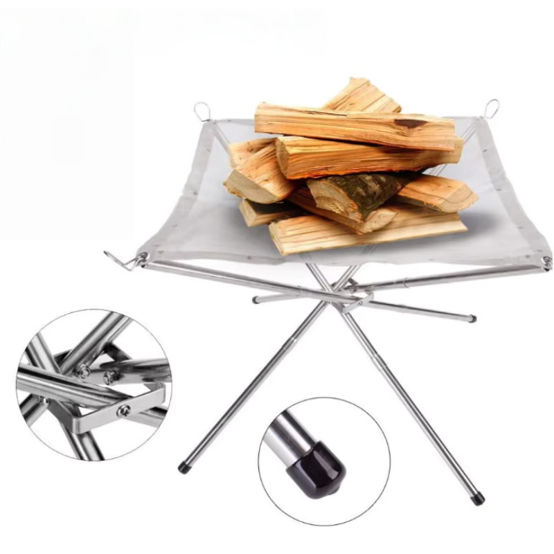 Outdoor BBQ Bonfire Rack Porta - Camping Cooking Griddle recension och pris