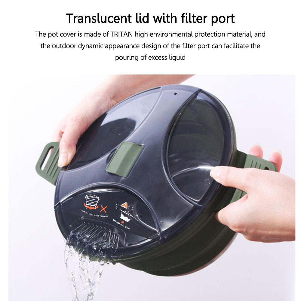 2.5L Silicone Folding Kettle C - Camping Cooking Utensils Kit recension och pris