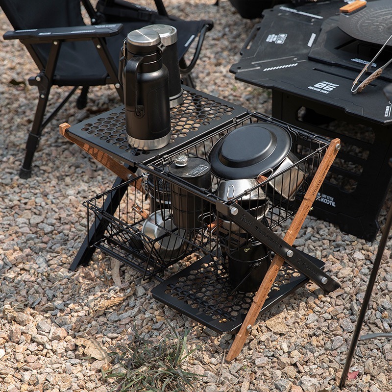 Portable Folding Camping Table - Camping Cooking Table With Storage recension och pris