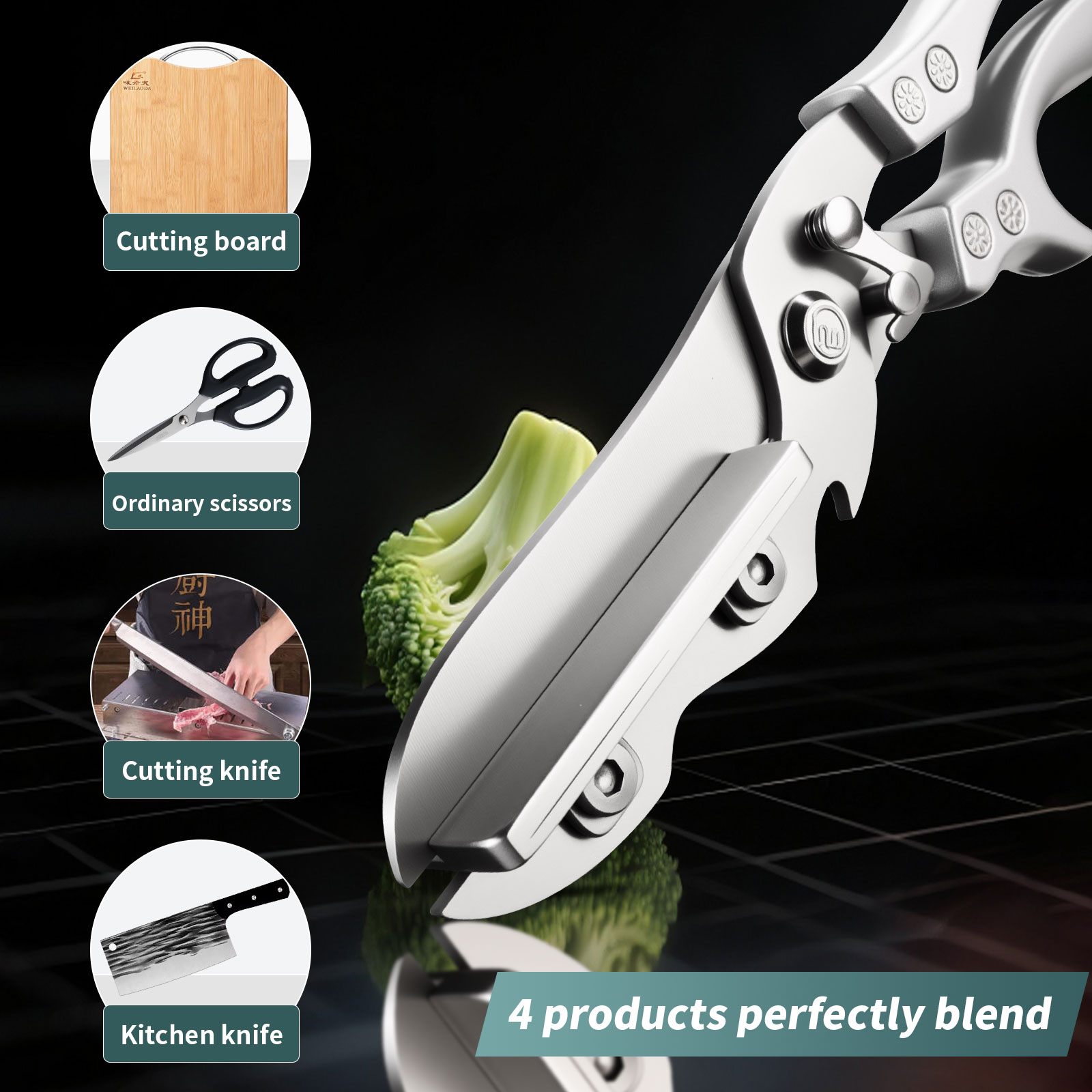 Multifunctional Kitchen Scisso - Camping Cooking Kitchen Set recension och pris