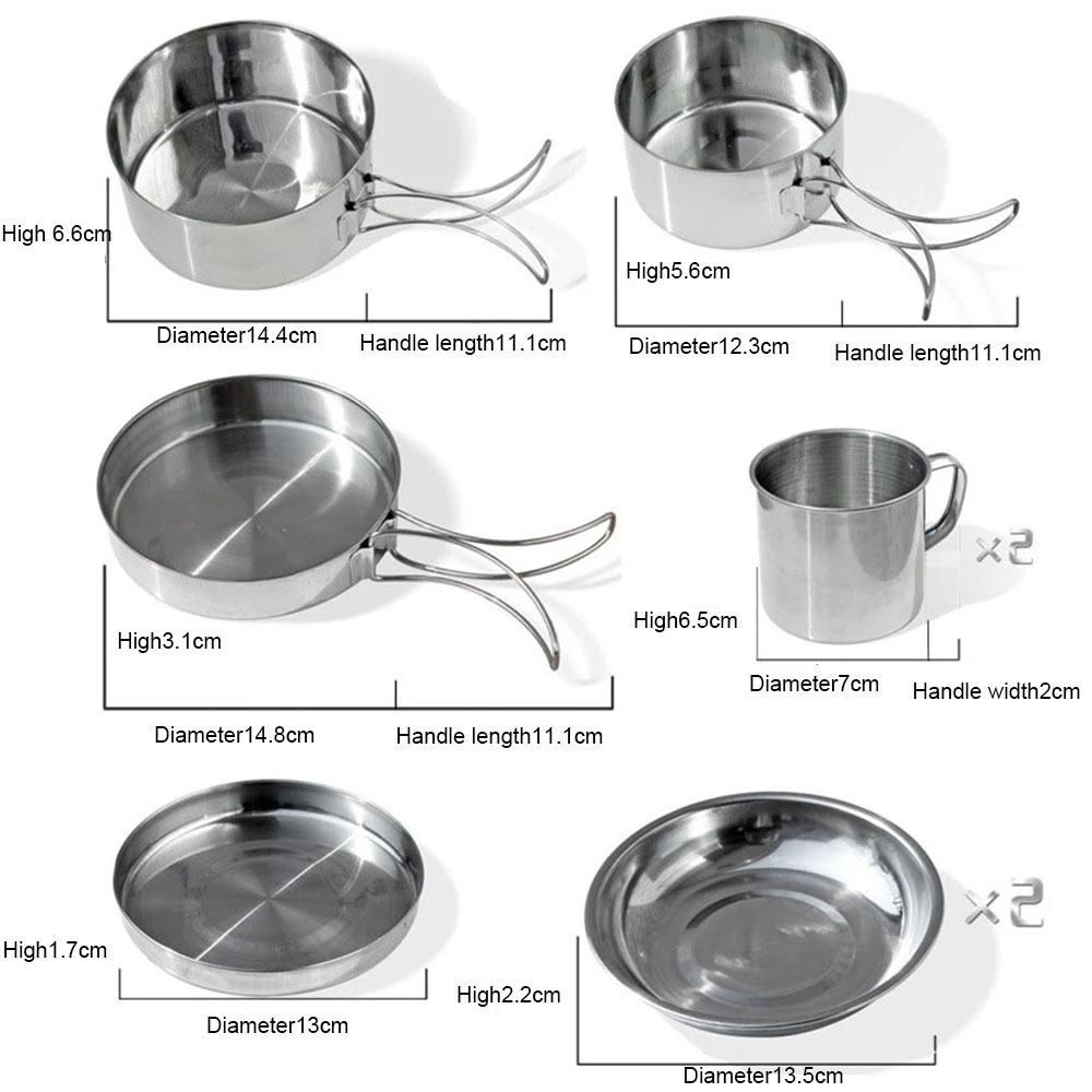 8Pcs Camping Cookware Set Kitc - Camping Cooking Set Large recension och pris