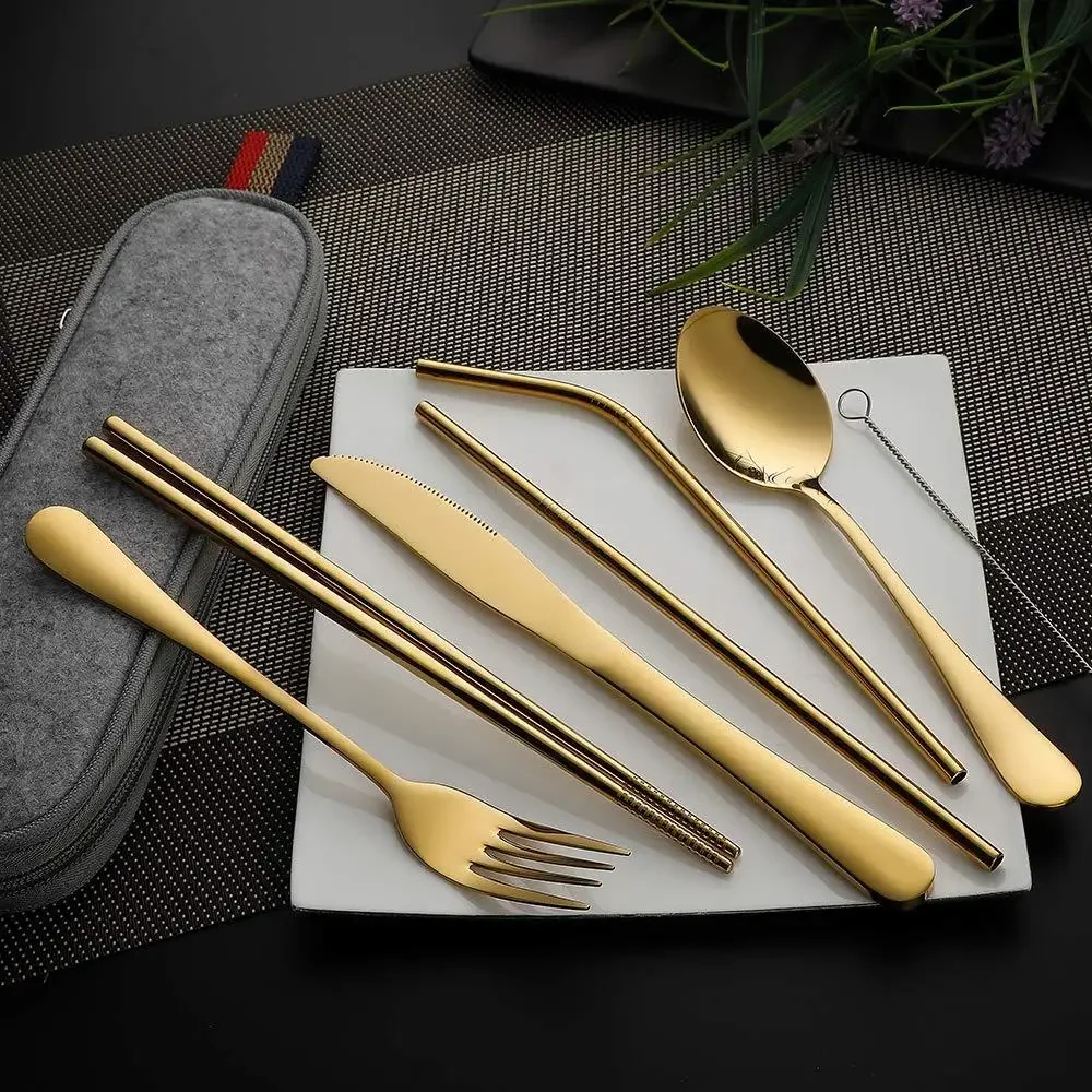 8Pcs/set Tableware Reusable Tr - Camping Cooking Utensil Set recension och pris