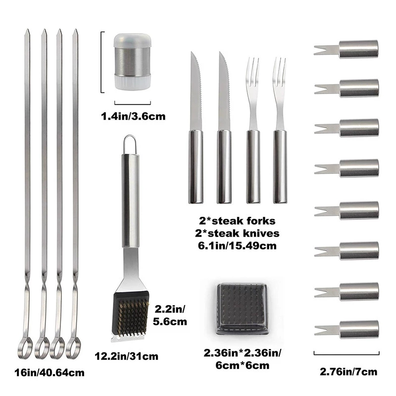 BBQ Tools Set Barbecue Grillin - Camping Cooking Bundle recension och pris