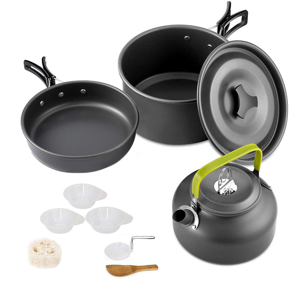 Camping Cookware Set Aluminum  - Camping Cooking Set Large recension och pris