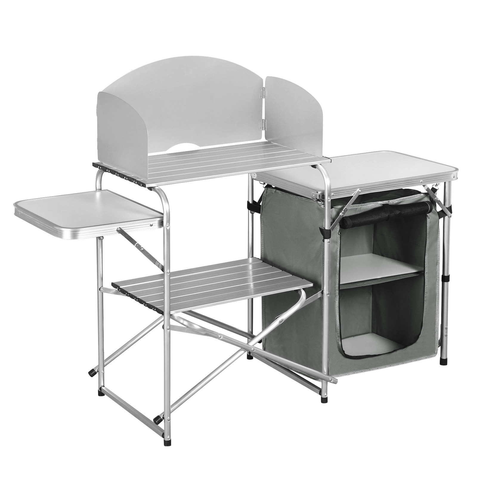 Aluminium Foldable Camping Cab - Camping Cooking Table With Storage recension och pris